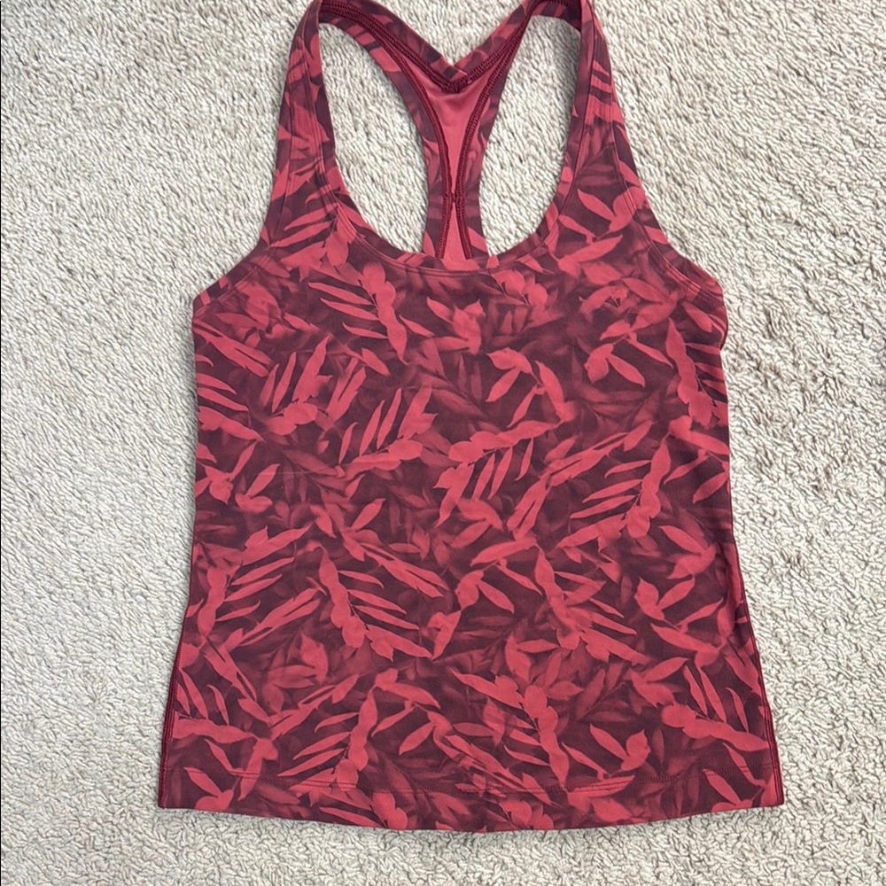 Women's Red Patterned Tank Top